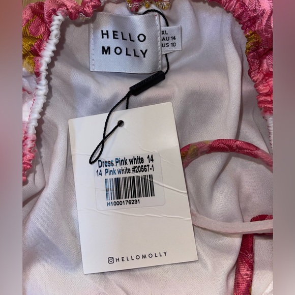 🆕NWT #263 ~ HELLO MOLLY WIDE EYED ANGEL DRESS FUCHSIA, SIZE XL, US~10 - Picture 16 of 16